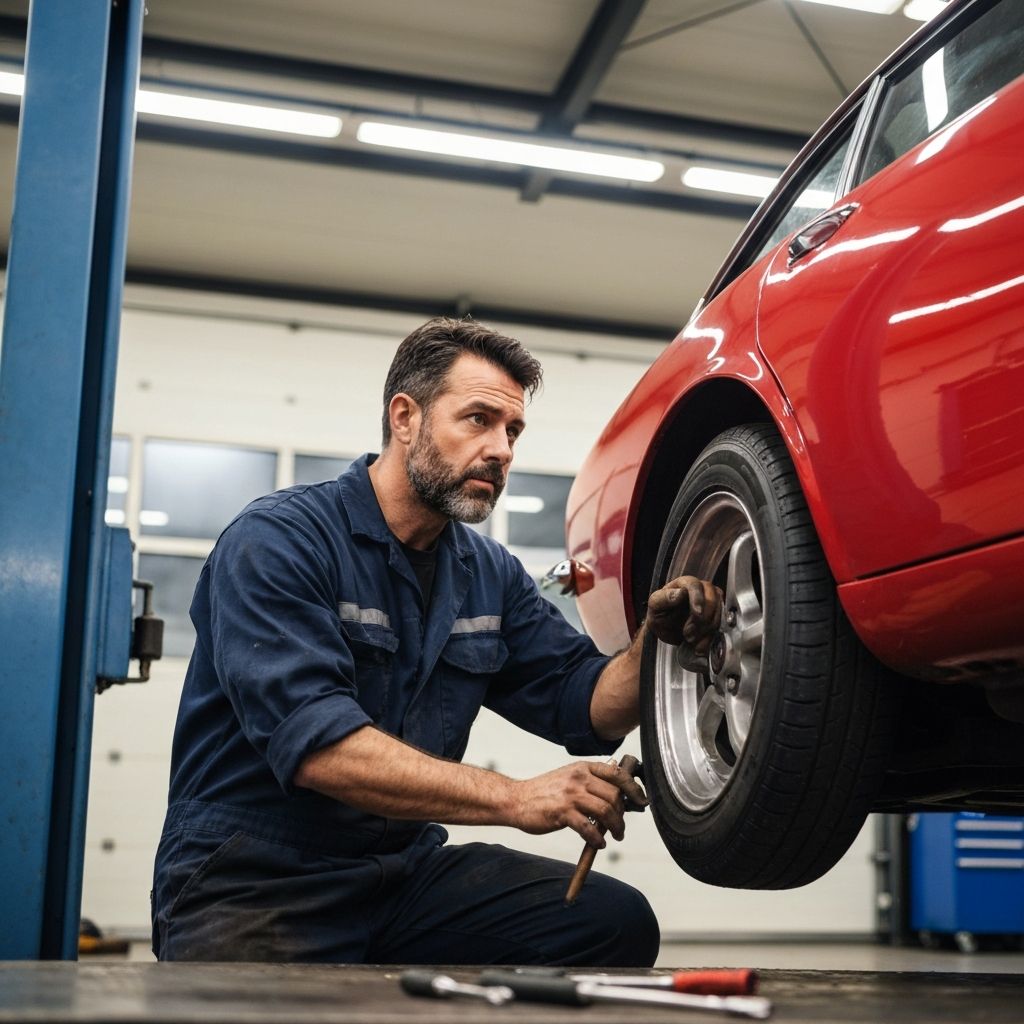 Mecánico profesional trabajando